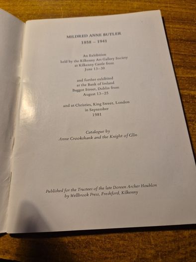 Mildred Anne Butler Exhibition Catalogue Kilkenny