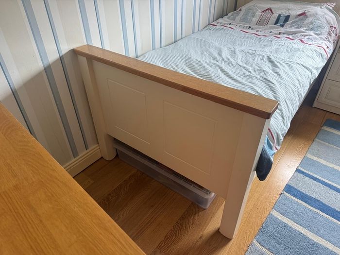 Single Wooden Bed with matching Desk and Locker