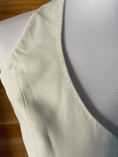 Waistcoat halterneck top  Karen Millen elegant occasion cream size 10