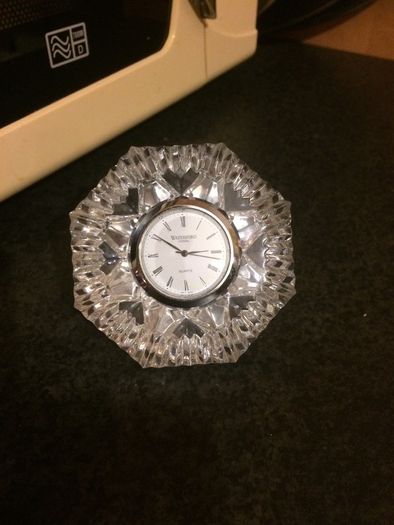 waterford orginal desk paper weight clock free postage