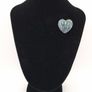 925 Silver Abalone Heart Brooch Image 9