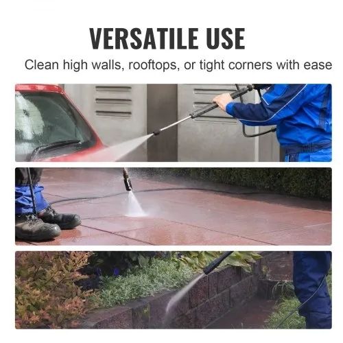 Pressure Washer Hose, 30.5m, Kink Free 3/8"-14.8 Male, 3/8"-15 Female For Most Brand Pressure Washers, 4.9'' Bending Radius, 4800 PSI Heavy Duty