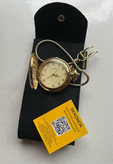 Sekonda gold-plated pocket watch