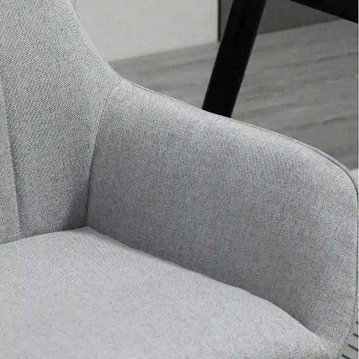 Mid-Century Dining Chairs Set of 2, Light Grey