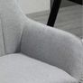 Mid-Century Dining Chairs Set of 2, Light Grey Image 8