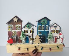 Handcrafted wooden village!