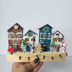 Handcrafted wooden village!