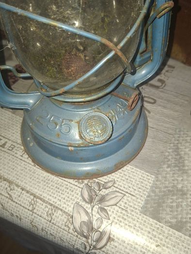 Vintage Blue Kerosene Hurricane Lantern, Postage available or Collection