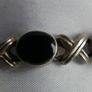 Vintage Black Onyx Gemstone Handmade  Silver Jewelry Bracelet Image 4
