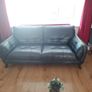 Beautiful black leather sofa Image 2