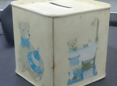 A Vintage Armstrong & Claydon, Oscar And Bertie Money Box Tin Ware