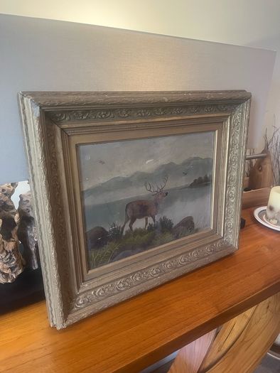 Antique Highland Oil on Canvas