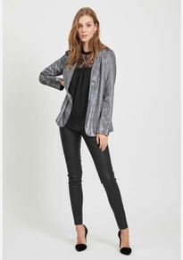 Vila Fadora Silver Metallic Blazer - Size 10