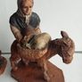 Wooden Guinness Barrell Maker and Old Women Figures Image 4