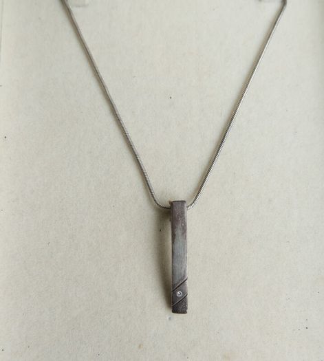 Vintage Sterling Silver 925 Pendant And Chain L-17 - 6,16g