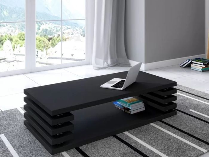 Shelf Coffee Table Matte High Gloss Unique Coffee Table Modern Coffee Table