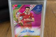 Diogo Jota Liverpool 2025 Topps Finest /75 Magneta Autograph