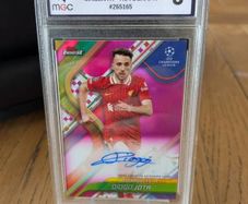 Diogo Jota Liverpool 2025 Topps Finest /75 Magneta Autograph