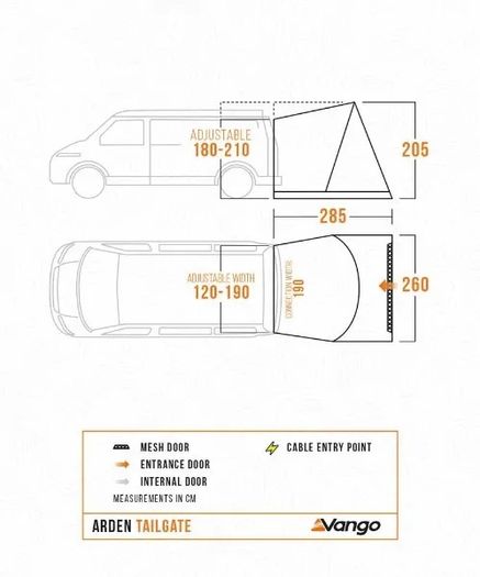 Vango Arden Tailgate Awning 2026 New