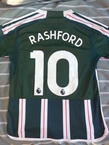 Marcus Rashford man utd away jersey. Small