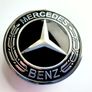 Mercedes - Benz 57mm gloss BLACK Wreath Flat Bonnet Badge Emblem A2228170415  /  A2048170616 Image 3
