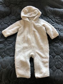 Baby 9-12 GAP Fleece Pramsuit and Converse Booties