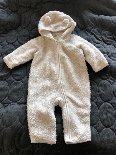 Baby 9-12 GAP Fleece Pramsuit and Converse Booties