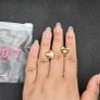 Lynott Heart Diamante Earring in Gold Colour Image 2