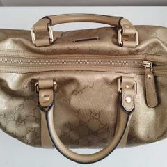 Original Gucci Metallic Bronze Boston Speedy 30 Bag