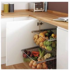 Kitchen 500mm Pull Forward Baskets Pack 2. New.