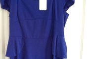 Zapata blue dress with peplum