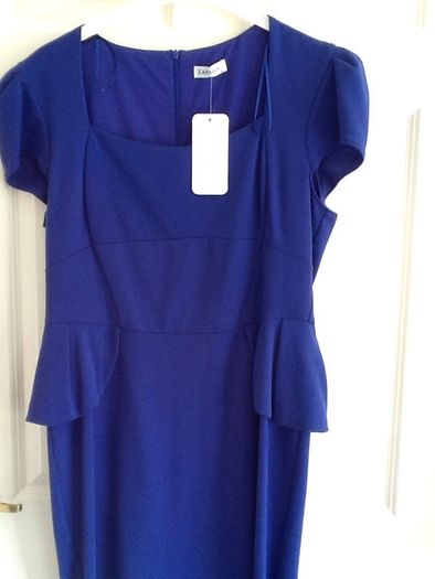 Zapata blue dress with peplum
