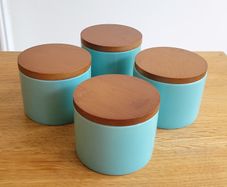 Set of 4 Ceramic Storage Jars