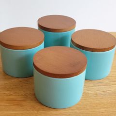 Set of 4 Ceramic Storage Jars