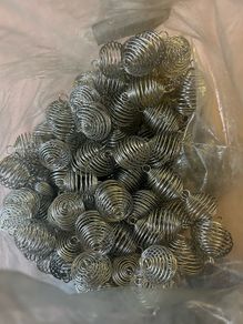 Large Bulk Bag of Silver Spiral Crystal Cages | Jewellery Making Supplies