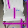white leather chair Image 2