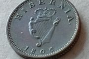 1806 George III Irish Hibernia Farthing