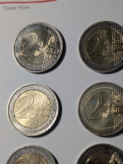 Date run of 2 Euro Irish Coins