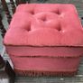 Large vintage Pouffe/Footrest/Stool on 4 castors Image 3