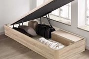 Oak Ottoman Storage Bed Stylish Space, single size