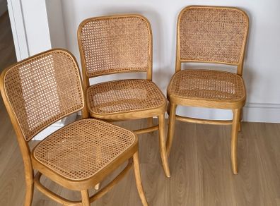 5 Hoffman Style Rattan Chairs for Kitchen/Living Room