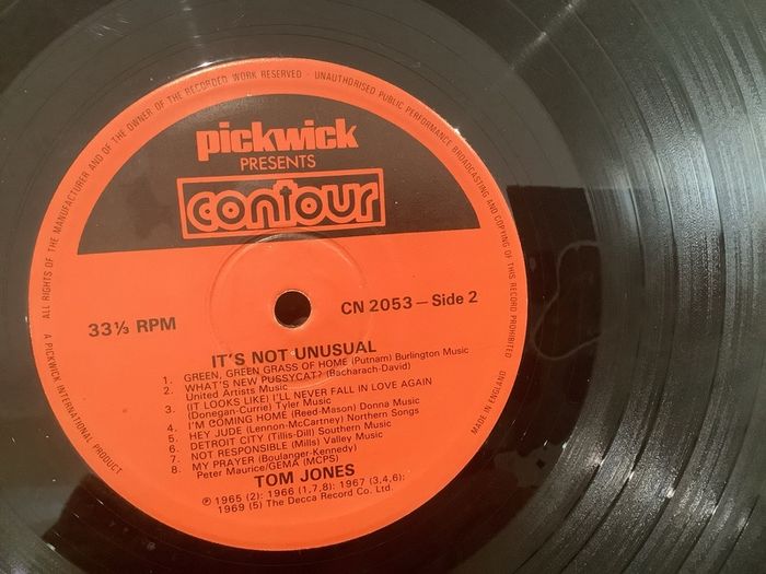 The Tom Jones LP it's not unusual