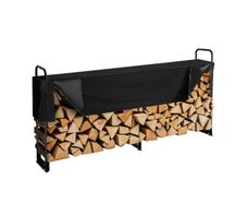 Heavy Duty Outdoor Firewood Log Rack with Waterproof Cover  259 x 36 x 117 cm (8.5ft x 1.2ft x 3.8ft)  Stores 1/2 Cord of Wood