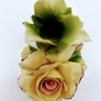 Vintage  Italian Capodimonte cream rose candle holder Image 2