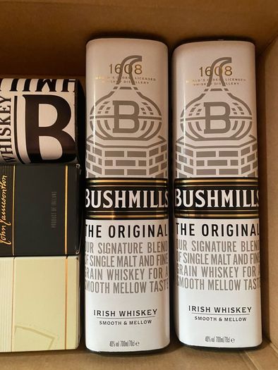Bushmills Jameson jack Daniels whiskey empty boxes