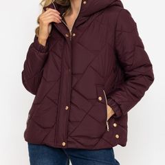J'amie LA Vie Burgandy jacket fits size UK 16/18