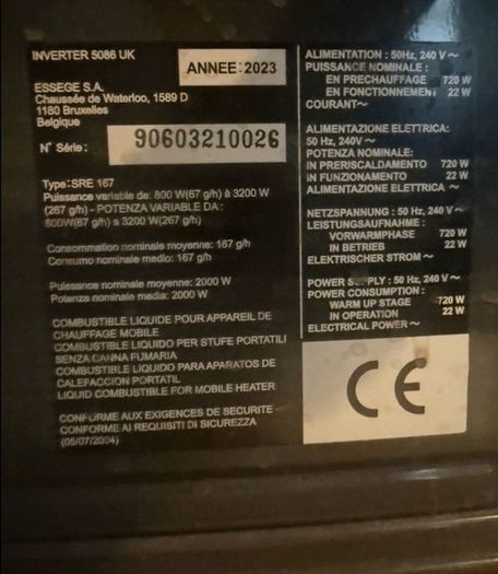 Inverter Paraffin Heater / stove