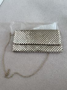 Metallic light gold bag
