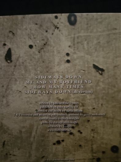 The Frames - Sideways Down. Single.
