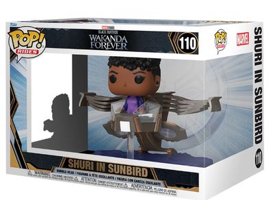 New FUNKO Pop Rides 110 Marvel Black Panther Wakanda Forever - Shuri in Sunbird
